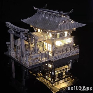 🔥限時下殺 良願神社3D金屬立體拼圖DIY手工模型玩具禮品小擺件益智拼裝建築 U0GU