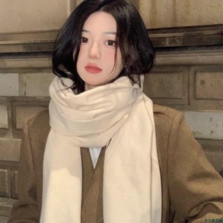 【限時免運】圍巾女秋冬季純色韓系百搭披肩保暖高階氛圍感針織米白色圍脖情侶保暖圍脖圍脖脖圍圍巾針織毛線保暖脖圍情侶韓版