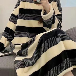 ／秋冬上新／睡衣女秋冬睡裙法蘭絨睡衣加厚保暖睡衣女可愛韓版學生卡通家居服