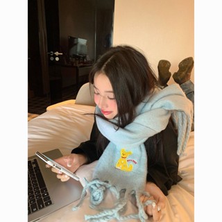 YC家🎀熱銷爆款 星星小狗 高階感 保暖 圍脖 韓版 復古 百搭 可愛圍巾 卡通圍巾 小狗 針織圍巾 保暖披肩 圍脖