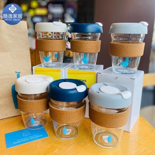 🚀臺灣出貨🚀BlueBottle小藍瓶子聯名愛心咖啡杯隨行杯隨手杯茶杯水杯帶蓋隔熱高矽玻璃杯insNNk