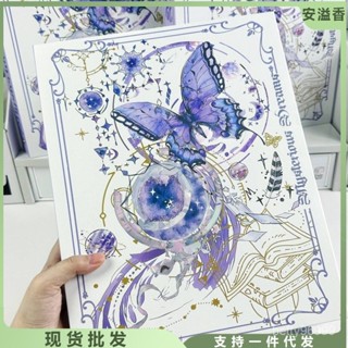 臺灣出貨-大A4時光蝴蝶卡冊活頁九宮格高顏值ins超硬絕美外殼追星卡收納冊