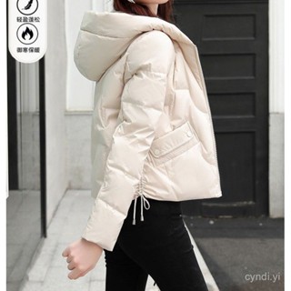 2024短版羽絨服女冬季2024新款小個子連帽時尚白鴨絨加厚保暖外 羽絨外套 冬天棉服 女裝1129 6EGE