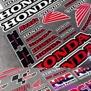 👉優惠特價 🏎️適用本田改裝機車貼紙防水防刮反光貼頭盔貼汽車CBR HONDA翅膀機車貼紙