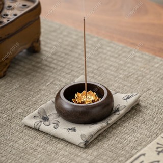{滿299發貨}香爐實木家用室內薰香工具用品線香插座小號檀香沉香胡桃木擺件#cindy3916
