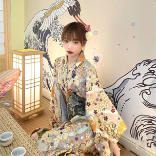 🌸熱銷免運🌸日系和風改良和服日本浴衣寫真碎花色復古可愛少女旅拍和服連衣裙 改良和服 日式浴衣 日式 COSPLAY