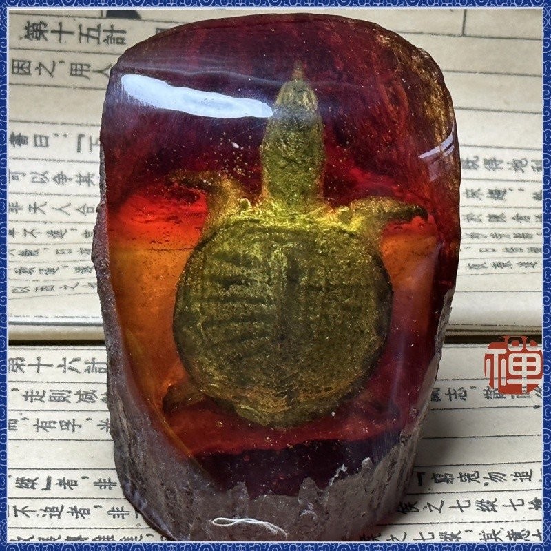 ✨禪意閣✨琥珀蜜蠟崑蟲動物烏龜原石蟲擺件 蠍子標本工藝品 辦公室客廳 鵰刻 JWOK