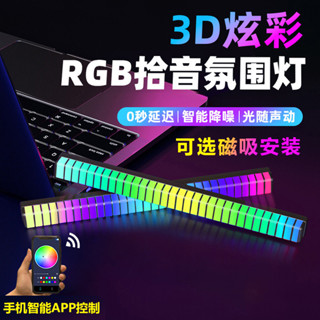 方方✨節奏燈 氣氛燈 量子燈 蜂巢燈 防水拾音燈條 酷音樂律動 usb LED燈條 氛圍燈 房間氣氛燈3D拾音燈節奏燈氛