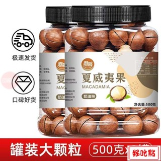 🔥好吃點 新店超實惠 新貨特大夏威夷果奶油味大顆粒堅果乾果含罐500g送開口器