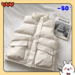 特價💞背心馬甲外套 韓版棉服馬甲女ins時尚2023冬季新款百搭麵包服短版馬甲無袖外套秋冬 牛仔外套 西裝背心 裝背心