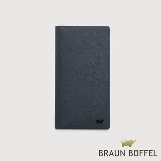 【BRAUN BUFFEL】洛菲諾P-II 15卡兩折長夾-藍色(德國小金牛台灣總代理)/BF347-301-NY
