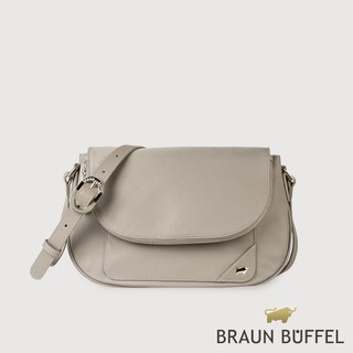 【BRAUN BUFFEL】瑪普爾 蓋面斜背包-卡其色(德國小金牛台灣總代理)/BF837-13-KA