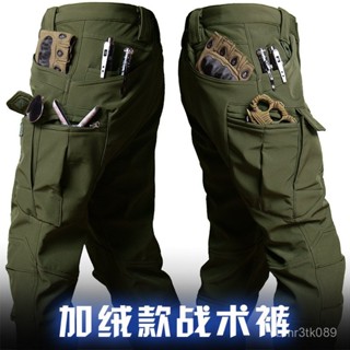 戰術褲男執政官赫利肯秋冬季加絨美軍戶外迷彩防水衝鋒褲防風騎行 機能褲男 多口袋工裝褲 運動褲 大尺碼工作褲0104 N