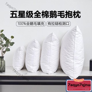 白鵝毛抱枕芯羽絨羽毛靠墊酒店沙髮靠背腰墊辦公室大靠枕床頭靠墊 07YSHFD