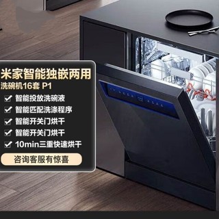 小米米家16套P1獨嵌兩用洗碗機自動開關門烘乾智慧投放變頻啟用品