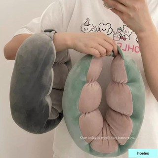 低價/清倉/☂護頸枕☂ 新款豆莢U型枕毛毛蟲護頸椎抱枕 便攜 辦公室毛絨絨上班族宿舍學生