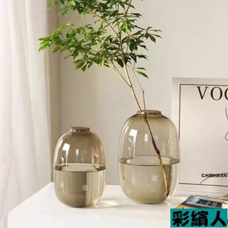 透明花瓶 玻璃花瓶 造型花瓶 水培容器 花器 簡約現代馬醉木花瓶 大肚玻璃透明水養客廳插花擺件 落地花器R10