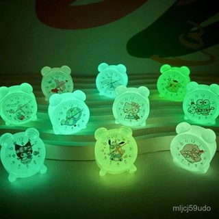 立體卡通夜光鬧鍾diy過家家娃娃屋擺件樹脂配件兒童小玩具