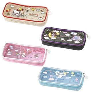 【現貨】小禮堂 Sanrio 三麗鷗 透明掀蓋式鉛筆盒 (快樂生活款) Kitty 美樂蒂 酷洛米 大耳狗