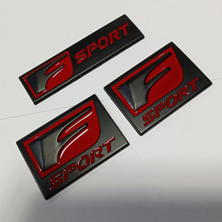 ✨優選✨快出✨三維金屬黑色紅色標誌 F SPORT 標誌 FSPORT 銘牌汽車擋泥板徽章後備箱貼花適用於雷克薩斯 F