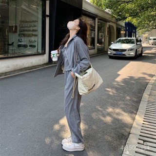 2025新款套裝女 夏季套裝 大尺碼套裝女 休閒運動套裝女春春夏新款寬鬆遮肉顯瘦開衫拉鏈外套小吊帶三件套潮