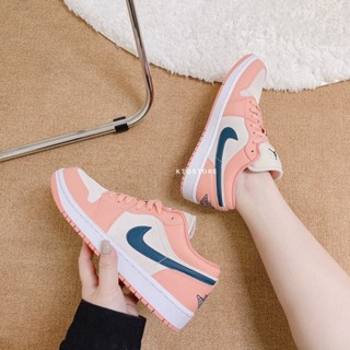 NIKE AIR JORDAN 1 珊瑚粉橘 低筒 一代 AJ1 休閒鞋DC0774-800