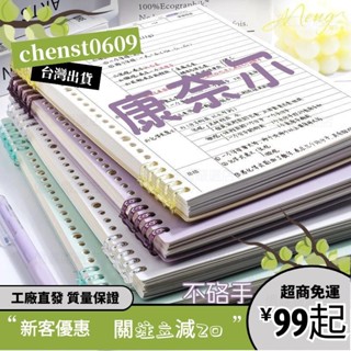 臺灣出貨✨A4/B5筆記本記憶本 康奈爾活頁筆記本記憶本 網格/橫線加厚 高效記憶學生推薦