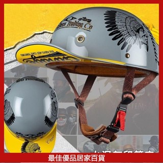 摩託車頭 ~盔複古半 盔男女複古瓢 ~盔機車哈雷輕便電動車棒球帽