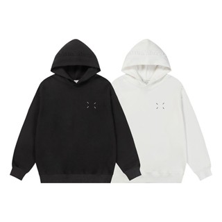 【丹丹百貨】新款MM6馬吉拉四角標刺繡浮雕字母印花寬松休閑男女情侶連帽衛衣5616