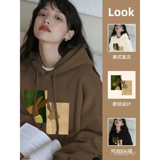 免運 oversize 帽t 連帽衛衣 寬鬆大學t 美式復古上衣 大學t美式上衣 女生上衣 情侶長袖上衣