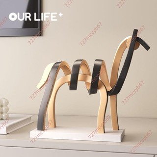 廠商 限時搶購 現代簡約藝術工藝品 雕塑馬擺件 軟裝客廳玄關書房樣板間家居裝飾品 玄關擺飾 裝飾品擺件 玄關裝飾品