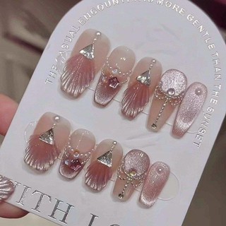 🎀約48H出貨🎀穿戴甲 指甲貼片 美甲貼片 手工穿戴甲 甲片 假指甲 指甲貼 美甲貼 光療甲純手工穿戴甲ins高階法式
