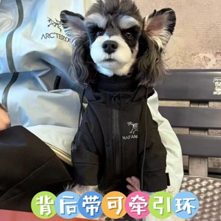 🧸限時免運🧸帥氣狗狗衣服連帽沖鋒衣秋冬寵物外套潮牌泰迪比熊柴犬雪納瑞衣服寵物衣服 狗衣服 寵物襯衫 小狗衣服