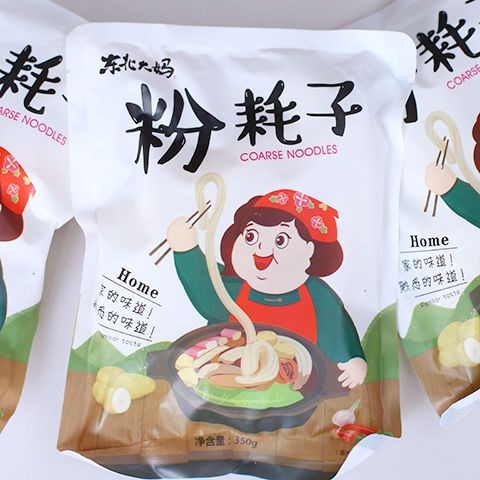 【愛尚零食鋪】東北大媽粉耗子350g 白家陳記粉耗子 空心土豆粉 帶調料包土豆粉 軟糯土豆粉 粗粉條 肥汁粉耗子