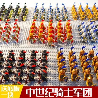 中古士兵 相容樂高Castle中世紀城堡藍獅黃金紅龍羅馬騎士人仔塑膠拼裝積木通過BSMIR認證：M57088