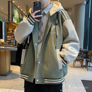 【秋冬上新】可拆卸帽外套男春秋款潮牌寬鬆休閒夾剋連帽帥氣青少年棒球服上衣 ZPDP