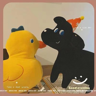 🌹限量購🌹Ins風小紅書衕款 治癒 搞怪 黑狗黃鴨公仔 毛絨玩具 床上睡覺抱枕 青蛙玩偶 生日禮物女生 畢業禮 FHNP