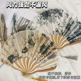 ✨熱銷✨新中式古風摺扇夏天便攜隨身攜帶折疊小扇子兒童漢服中國風高顏值扇子