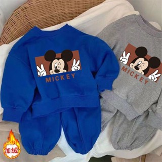 Lovelg baby🌷男童加絨衛衣套裝新款女寶寶冬季加厚卡通印花小童長袖兩件套