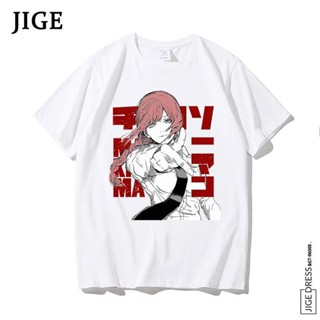 鏈鋸人 衣服 外套 cos服Chainsaw Man 瑪奇瑪聯名款純棉短袖電鋸人動漫T恤男女生潮牌衣服 IG1M