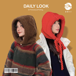 ZOII｜針織護耳小紅帽 毛帽 帽 帽子 針織帽 保暖帽 雷鋒帽 針織護耳帽 護耳帽 賞雪帽 巴拉克拉法帽#109003