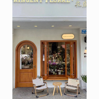 熱賣、實木玻璃門窗定製折疊推拉咖啡店木門店鋪移門定做美式原木風門窗