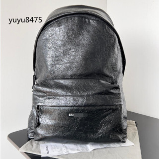 雙肩包簡約的設計爆裂羊皮後揹包大容量後揹包戶外學生揹包旅行包簡約後揹包雙肩包真皮後揹包