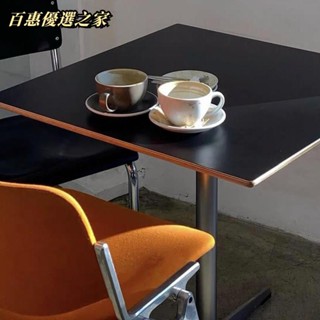 🔴百惠優選🔴視覺韓國ins博主中古餐桌 伊姆斯不銹鋼桌子 咖啡桌 咖啡店拍照 辦公桌 電腦桌 小圓桌 奶茶店桌子