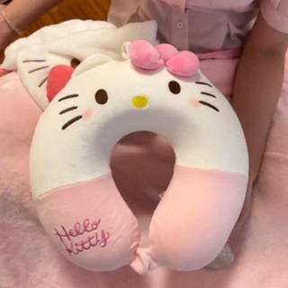 U型枕 頭枕 頸枕✨卡通u型枕 枕頭枕辦公室護頸u形kt貓枕頭午睡舒適旅行飛機坐車便攜靠枕 午睡靠枕 旅行枕 枕頭