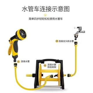 臺灣發貨 水管收納架 洗車 水槍卷管器 家用 水管收納盤管器 園林 收水管器