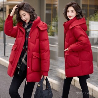 白鴨絨羽絨服女中長版冬季新款韓版時尚加厚寬鬆保暖女裝外套 白鴨絨 保暖 防寒 羽絨外套連帽1101 YJXA
