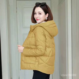 羽絨服女短版小個子白鴨絨媽媽裝新款韓版加厚連帽時尚冬季外套潮 白鴨絨 保暖 防寒 羽絨外套連帽1102 LB3N