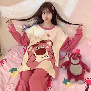 臺灣出貨 大尺碼睡衣 長袖睡衣 秋冬睡衣 女生睡衣 可愛睡衣 睡衣套裝 兩件式睡衣 居家睡衣 睡衣女 卡通睡衣 寬鬆睡衣
