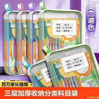 ✨精選熱銷✨a4手提袋 A4書本收納袋 L型透明收納袋 檔案資料袋 便攜手提拎書袋 加厚A4學生分類多層網紗文件袋